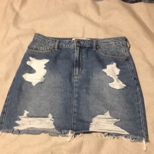 Hollister blue Jean skirt